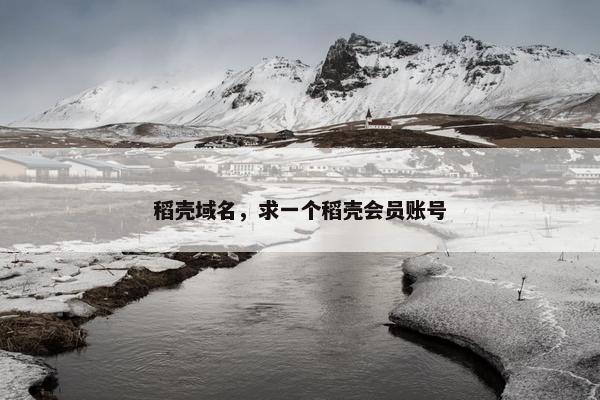 稻壳域名，求一个稻壳会员账号