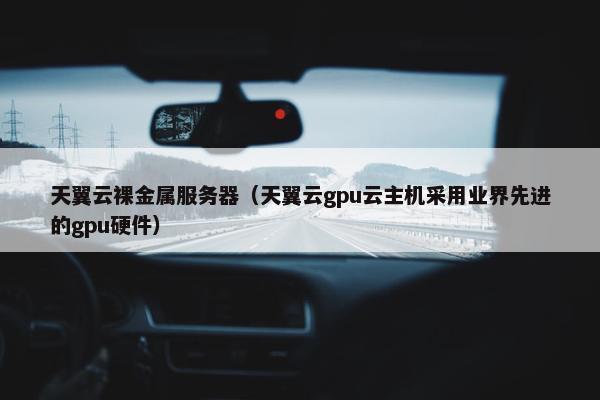 天翼云裸金属服务器（天翼云gpu云主机采用业界先进的gpu硬件）
