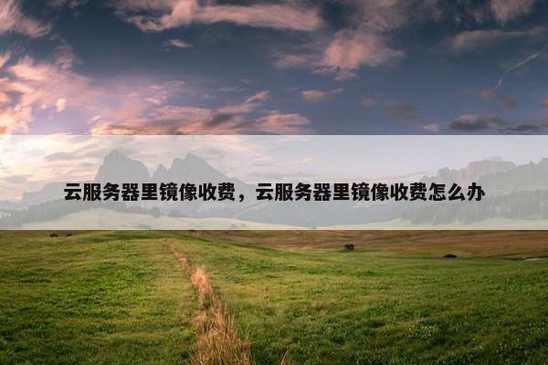 云服务器里镜像收费，云服务器里镜像收费怎么办