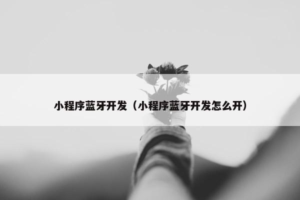 小程序蓝牙开发（小程序蓝牙开发怎么开）