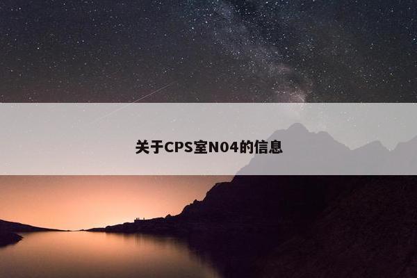 关于CPS室N04的信息