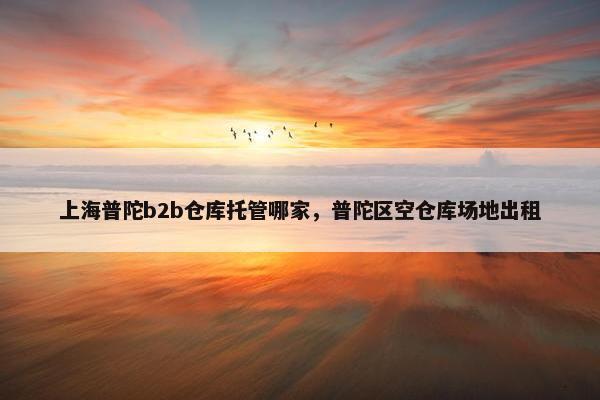 上海普陀b2b仓库托管哪家，普陀区空仓库场地出租