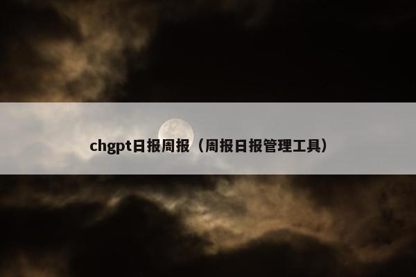 chgpt日报周报（周报日报管理工具）