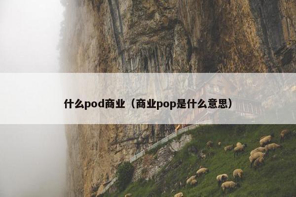 什么pod商业（商业pop是什么意思）