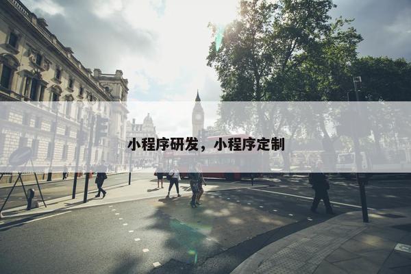 小程序研发，小程序定制