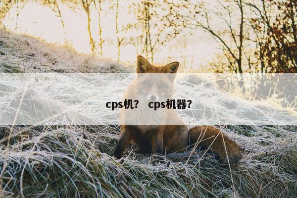 cps机？ cps机器？