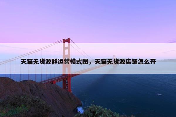 天猫无货源群运营模式图，天猫无货源店铺怎么开