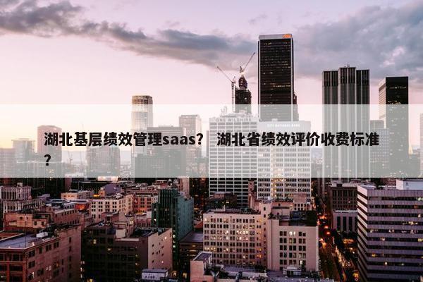 湖北基层绩效管理saas？ 湖北省绩效评价收费标准？
