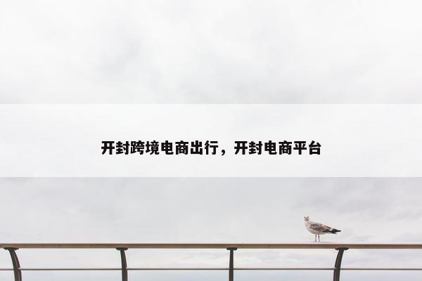 开封跨境电商出行，开封电商平台