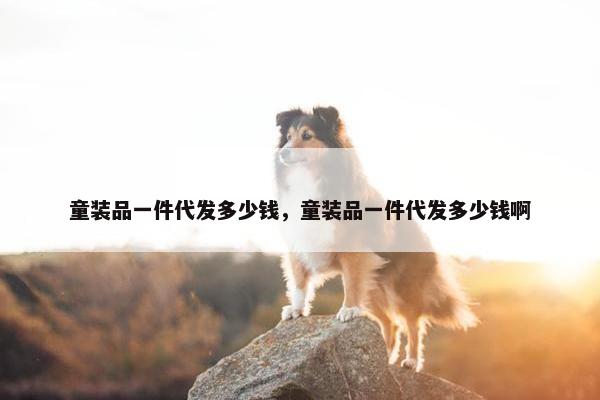 童装品一件代发多少钱，童装品一件代发多少钱啊