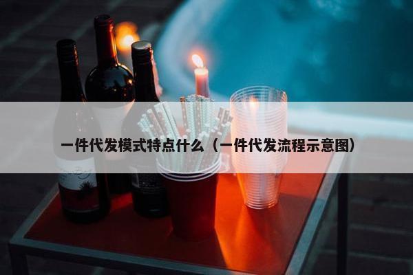 一件代发模式特点什么（一件代发流程示意图）