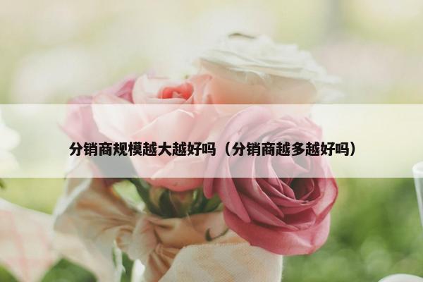分销商规模越大越好吗（分销商越多越好吗）