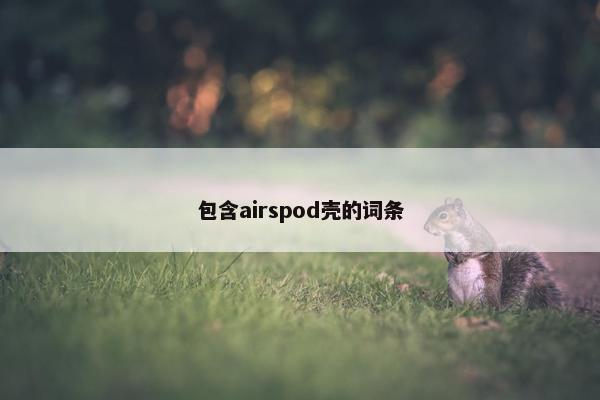 包含airspod壳的词条