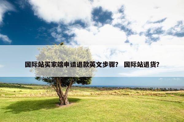 国际站买家端申请退款英文步骤？ 国际站退货？