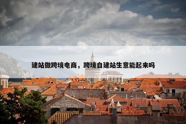 建站做跨境电商，跨境自建站生意能起来吗