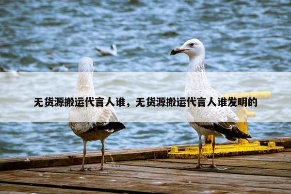 无货源搬运代言人谁，无货源搬运代言人谁发明的