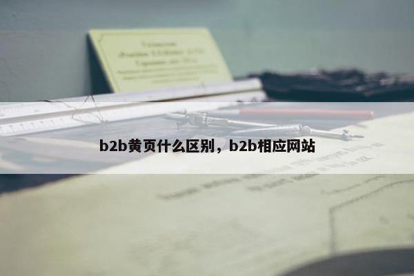 b2b黄页什么区别，b2b相应网站