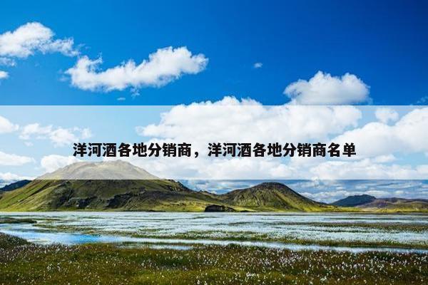 洋河酒各地分销商，洋河酒各地分销商名单