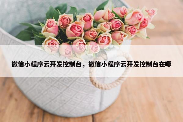 微信小程序云开发控制台，微信小程序云开发控制台在哪