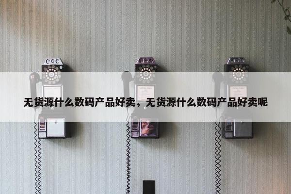 无货源什么数码产品好卖，无货源什么数码产品好卖呢