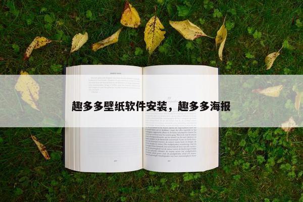 趣多多壁纸软件安装，趣多多海报