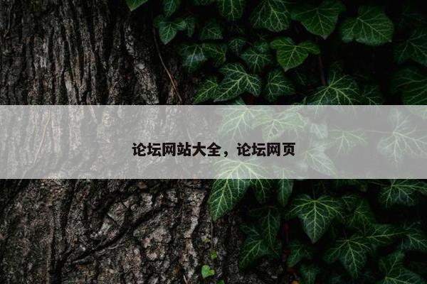 论坛网站大全，论坛网页