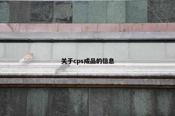 关于cps成品的信息