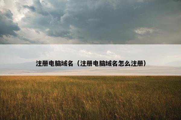 注册电脑域名（注册电脑域名怎么注册）