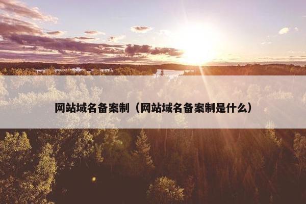 网站域名备案制（网站域名备案制是什么）