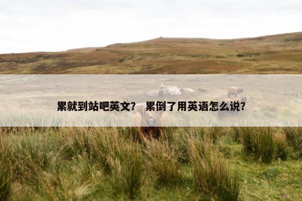 累就到站吧英文？ 累倒了用英语怎么说？