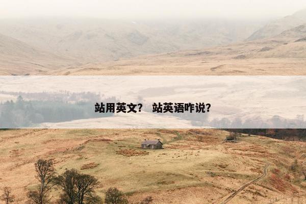 站用英文？ 站英语咋说？