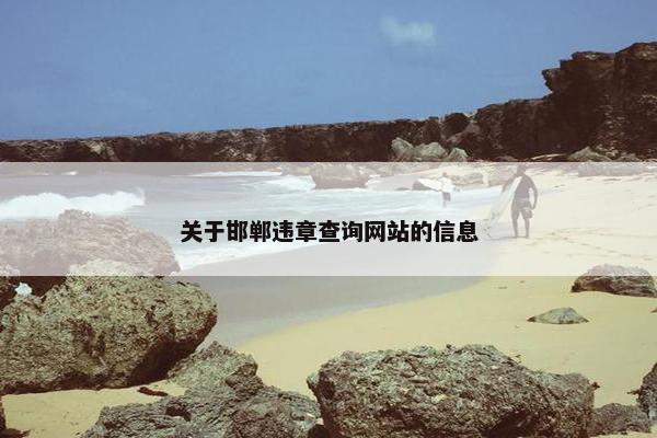 关于邯郸违章查询网站的信息