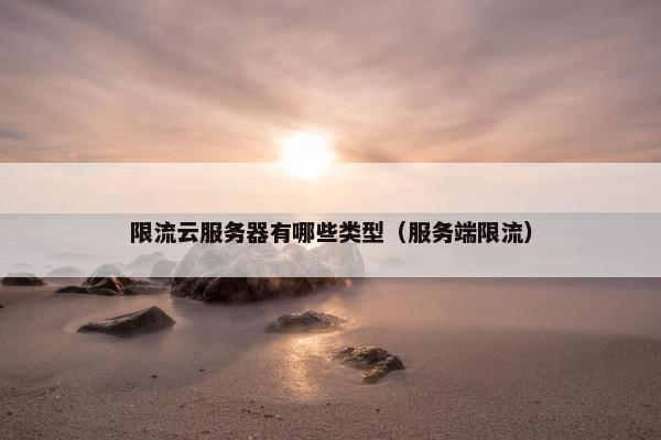 限流云服务器有哪些类型（服务端限流）