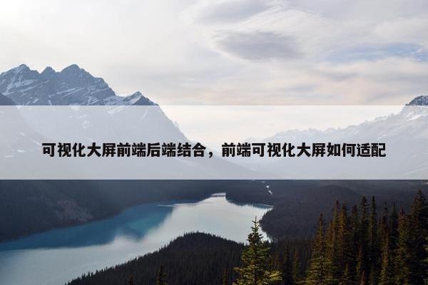 可视化大屏前端后端结合，前端可视化大屏如何适配