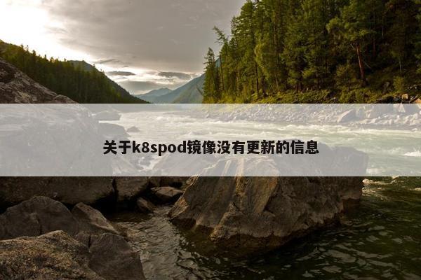 关于k8spod镜像没有更新的信息
