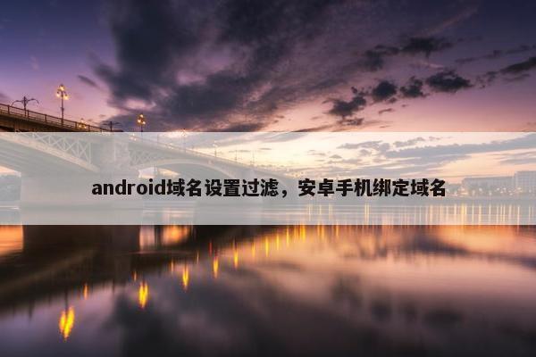android域名设置过滤，安卓手机绑定域名