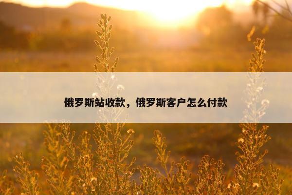 俄罗斯站收款，俄罗斯客户怎么付款