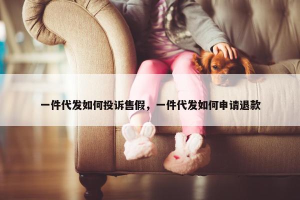 一件代发如何投诉售假，一件代发如何申请退款