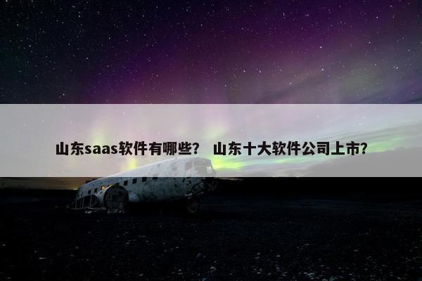 山东saas软件有哪些？ 山东十大软件公司上市？