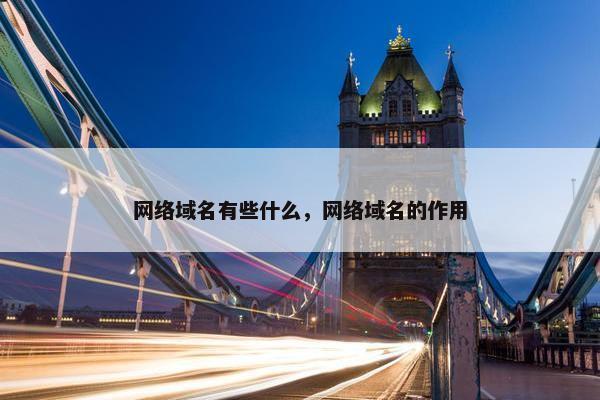 网络域名有些什么，网络域名的作用