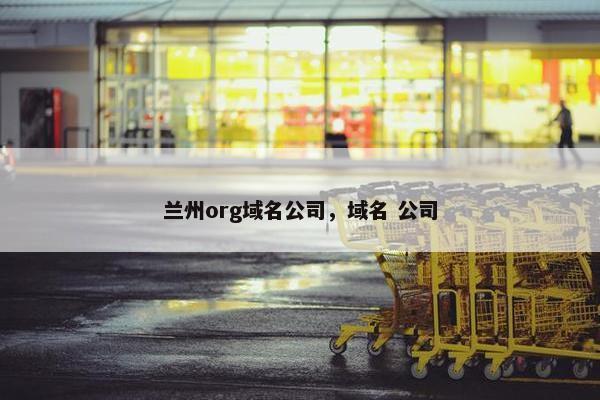 兰州org域名公司，域名 公司