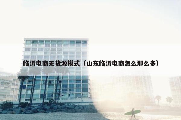 临沂电商无货源模式（山东临沂电商怎么那么多）