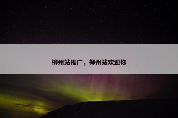 柳州站推广，柳州站欢迎你