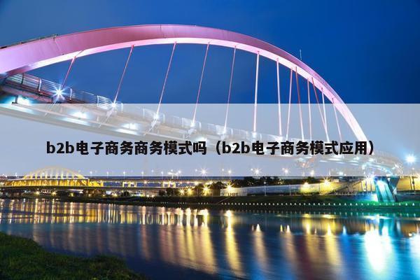 b2b电子商务商务模式吗（b2b电子商务模式应用）