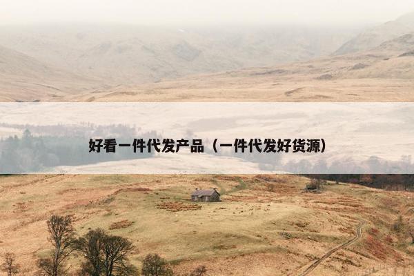好看一件代发产品（一件代发好货源）
