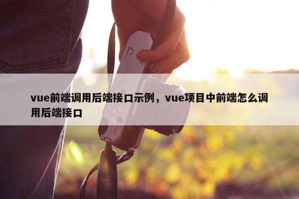 vue前端调用后端接口示例，vue项目中前端怎么调用后端接口