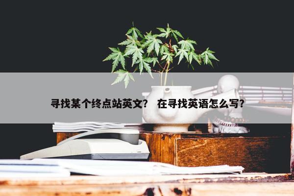 寻找某个终点站英文？ 在寻找英语怎么写？