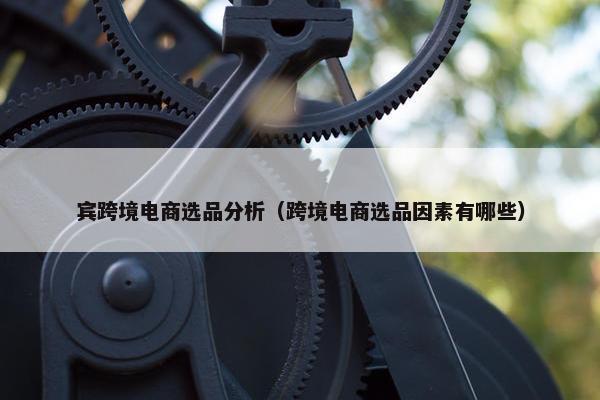 宾跨境电商选品分析（跨境电商选品因素有哪些）