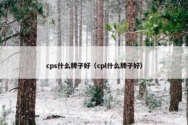 cps什么牌子好（cpl什么牌子好）