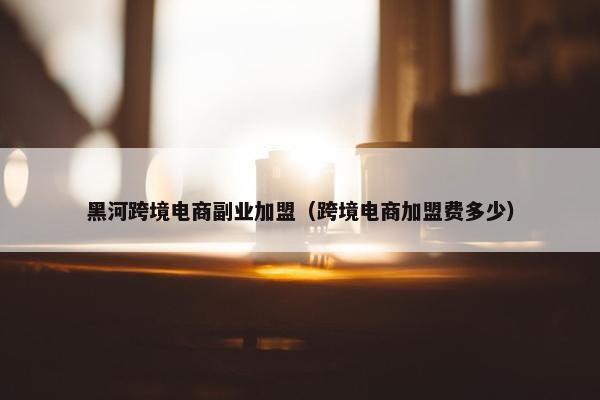 黑河跨境电商副业加盟（跨境电商加盟费多少）